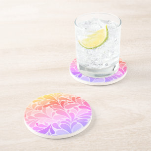 Dessous De Verre En Grès Peinture de l'artiste Arc-en-ciel Beverage Coaster