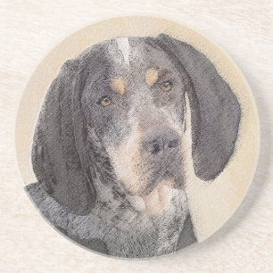 Dessous De Verre En Grès Peinture de linge bluetick - mignon chien original
