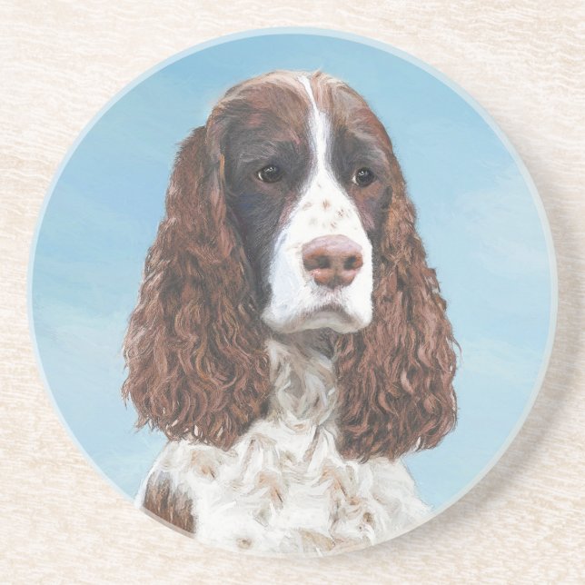Dessous De Verre En Grès Peinture espagnole Springer anglaise Peinture orig (Devant)
