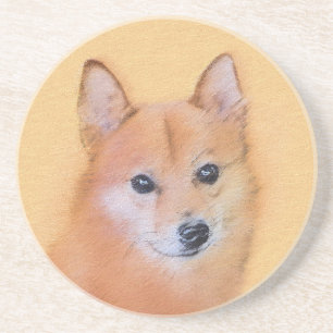 Dessous De Verre En Grès Peinture finlandaise Spitz - Jote Original Chien A