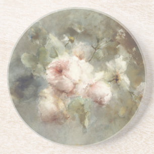 Dessous De Verre En Grès Peinture florale vintage