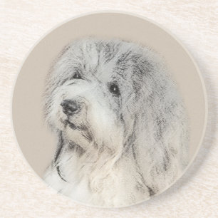 Dessous De Verre En Grès Peinture Havanaise (Gold Sable) - Art Chien origin