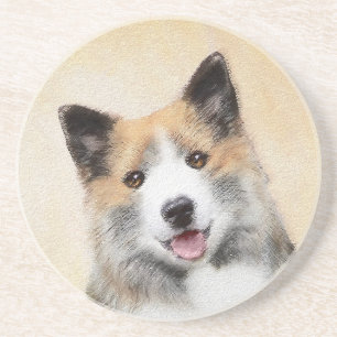 Dessous De Verre En Grès Peinture islandaise pour chien de mer - Art origin