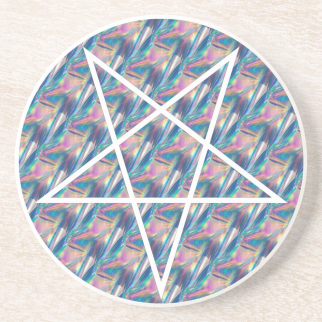 Dessous De Verre En Grès pentagramme hologramme (Devant)