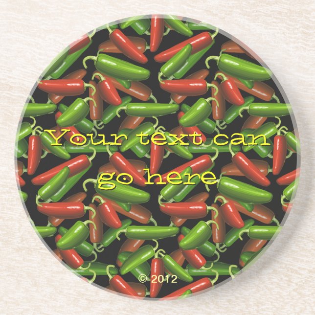 Dessous De Verre En Grès Peppers chili (Devant)