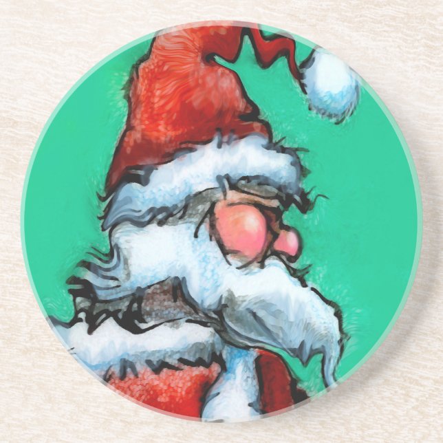 Dessous De Verre En Grès Père Noël (Devant)
