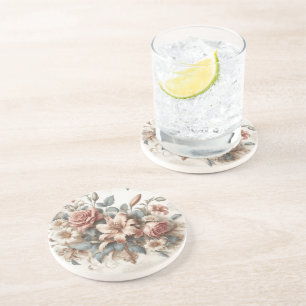 Dessous De Verre En Grès Perfection florale ancienne légère