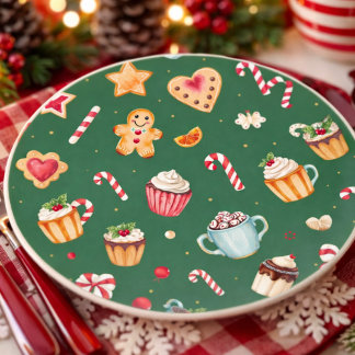 Dessous De Verre En Grès Personalized Christmas Baking Pattern
