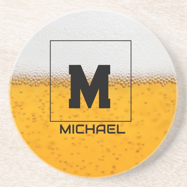 Dessous De Verre En Grès Personalized Frosted Beer Mug with Custom Name (Devant)