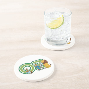 Dessous De Verre En Grès Personnages vintage du Magicien d'Oz et lettres de