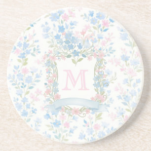 Dessous de verre en grès personnalisé avec monogra