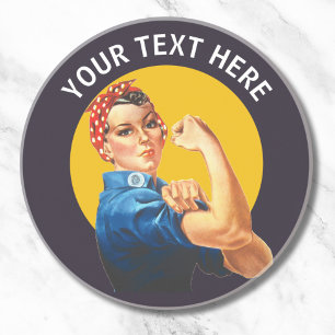 Dessous De Verre En Grès Personnalisé Rosie le Riveter Personnalisé Vintage