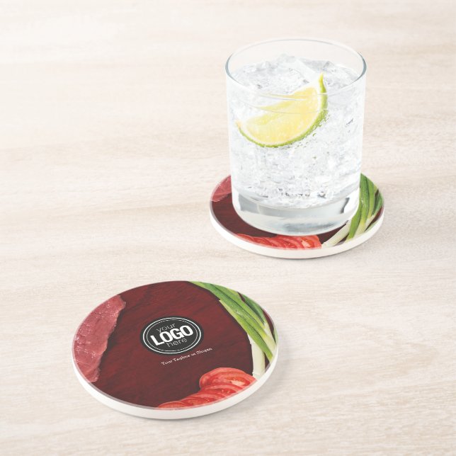 Dessous De Verre En Grès Personnaliser le thème du restaurant steak (Côté)