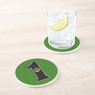 Dessous De Verre En Grès Personnalisez ce trou de golf Lucky en une seule c