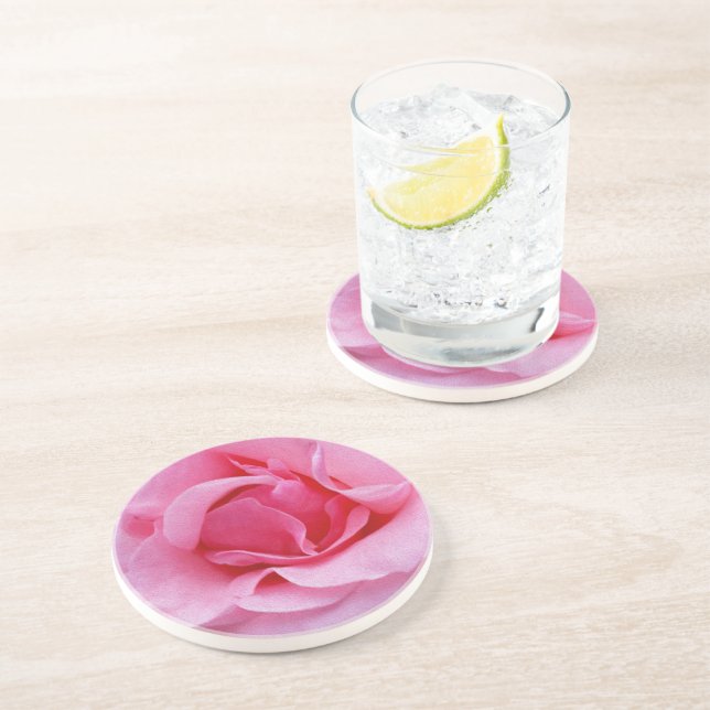Dessous De Verre En Grès Pétales roses (Côté)