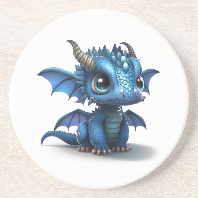 Dessous De Verre En Grès Petit Dragon (Devant)