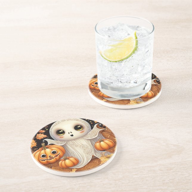 Dessous De Verre En Grès Petit fantôme 1 (Côté)