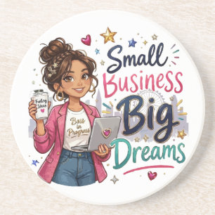 Dessous De Verre En Grès Petite Entreprise Grands Rêves Entrepreneuriale Fi