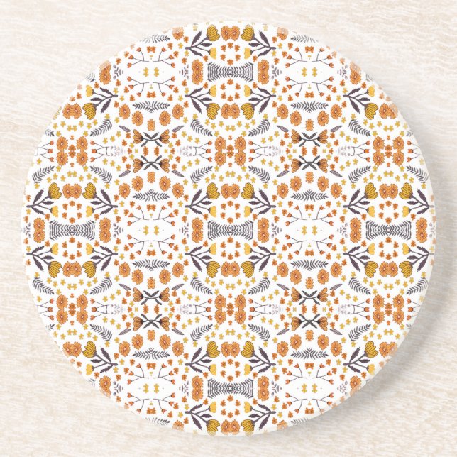 Dessous De Verre En Grès Petites fleurs sauvages (Devant)