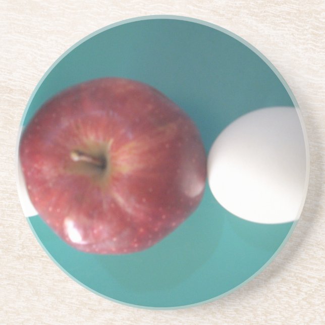 Dessous De Verre En Grès Petits-déjeuners copains : Deux oeufs $an Apple St (Devant)