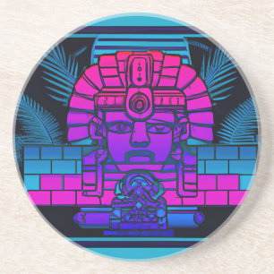 Dessous De Verre En Grès Pharaon Synthwave
