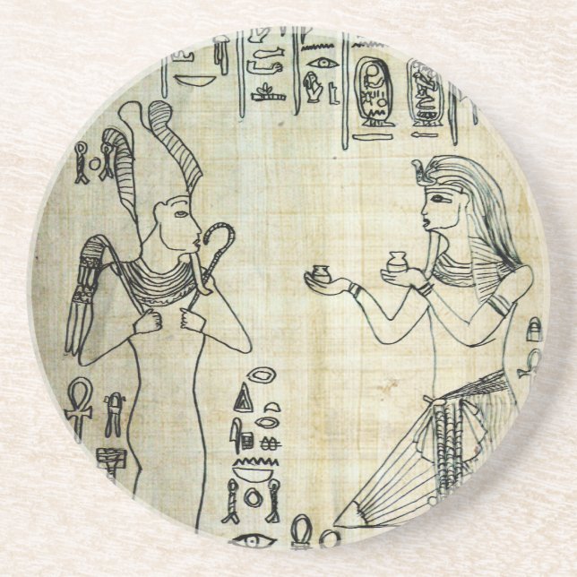 Dessous De Verre En Grès Pharaons (Devant)