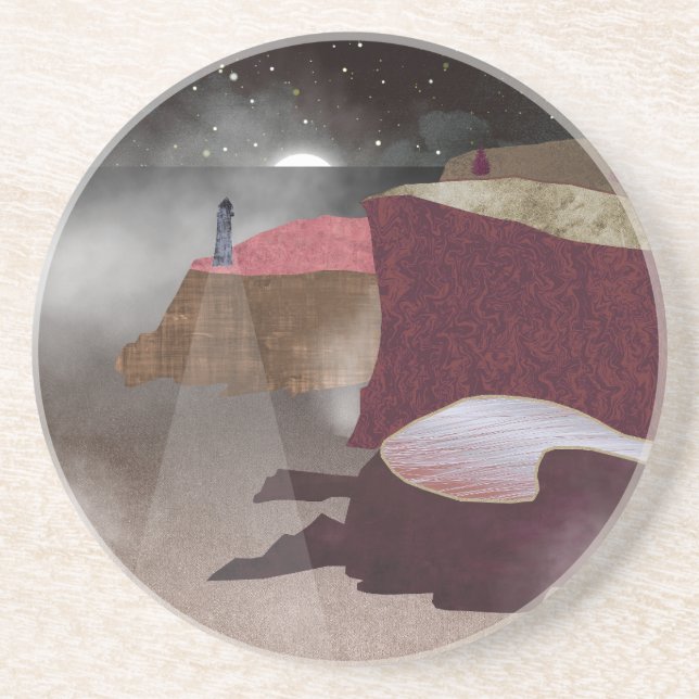 Dessous De Verre En Grès Phare de Foggy (Devant)