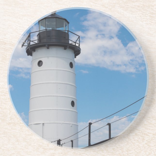 Dessous De Verre En Grès Phare de Manistee (Devant)