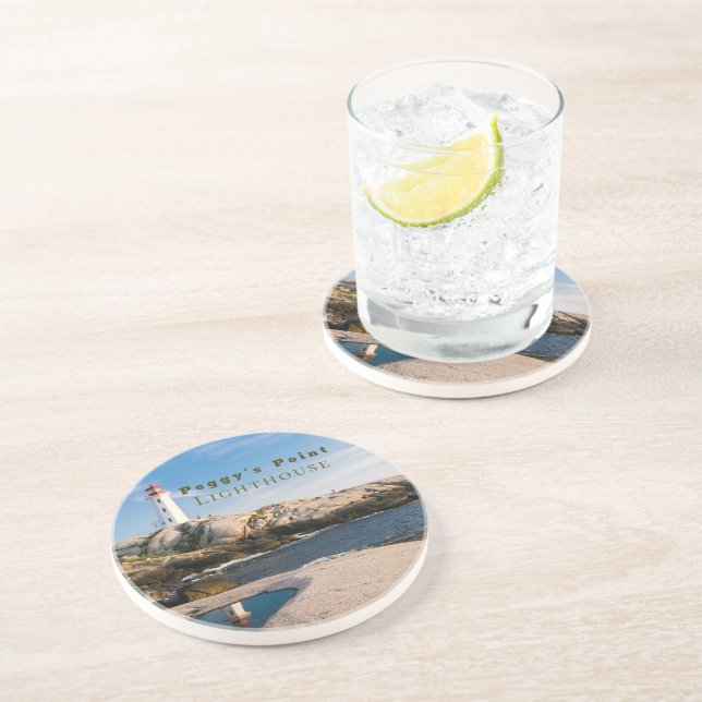 Dessous De Verre En Grès Phare de Peggy’s Point Canada atlantique (Côté)