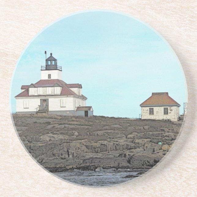 Dessous De Verre En Grès Phare de roche d'oeufs (Devant)