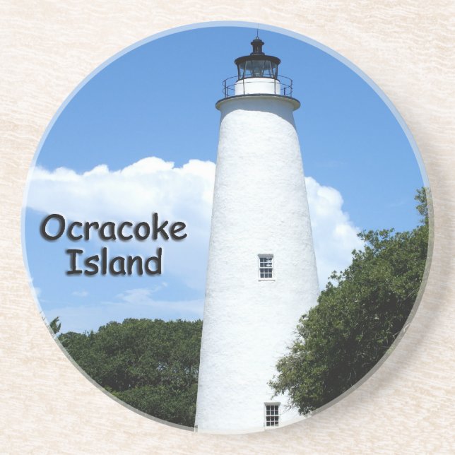 Dessous De Verre En Grès Phare d'île d'Ocracoke (Devant)
