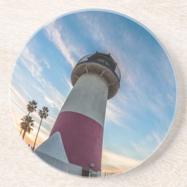 Dessous De Verre En Grès Phare du port d'Oceanside (Devant)