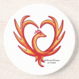 Dessous De Verre En Grès Phoenix Heart, MeWarriorWoman sur Twitch