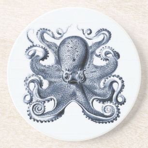 Dessous De Verre En Grès Photo de la marine Blue Octopus par Ernst Haeckel