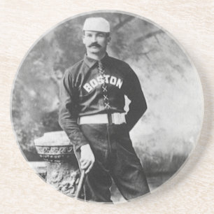 Dessous De Verre En Grès Photo de sport vintage, joueur de baseball de Bost