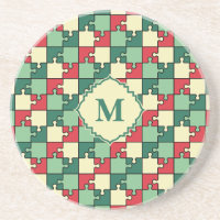 Pièce de puzzle rouge rouge de Noël Motif