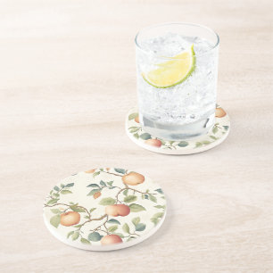 Dessous De Verre En Grès Pierre de sable en fleurs de verger