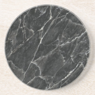 Dessous De Verre En Grès Pierre décorative de rose de noir - veines et
