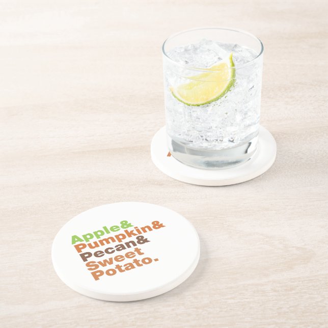 Dessous De Verre En Grès Pies de vacances ~ Fête Noël Thanksgiving Noël (Côté)