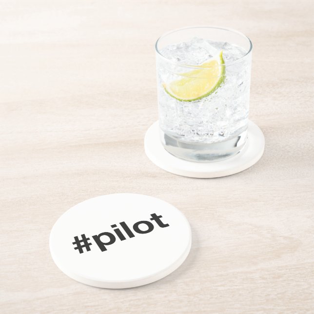 Dessous De Verre En Grès PILOTE Hashtag (Côté)