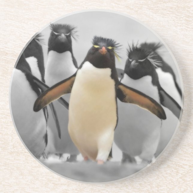 Dessous De Verre En Grès Pingouins de Rockhopper (Devant)