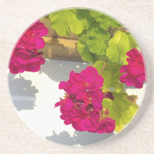 Dessous De Verre En Grès Pink Geranium