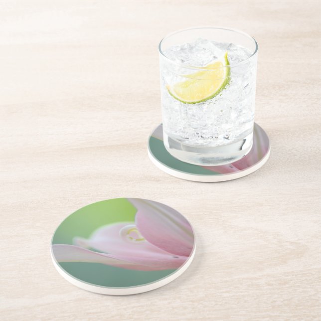 Dessous De Verre En Grès Pink Lily par Shirley Taylor (Côté)