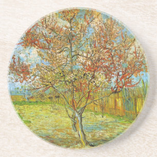 Dessous De Verre En Grès Pink Peach Tree in Blossom by Vincent van Gogh