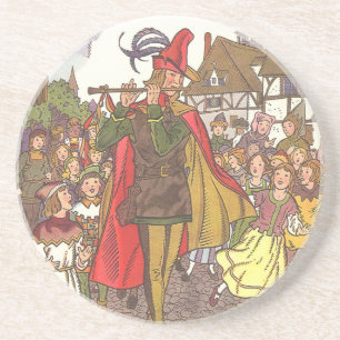 Dessous De Verre En Grès Pipe de marmite vintage à conte de fées de Hamelin