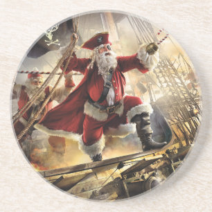 Dessous De Verre En Grès Pirate Père Noël