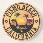 Dessous De Verre En Grès Pismo Beach California Sunset Vacances Souvenirs<br><div class="desc">Pismo Beach California. Ce design rétro fait un grand cadeau de Noël ou d'anniversaire pour les fans de Pismo Beach. Le design rétro des vibes d'été est un cadeau parfait pour les amateurs de voyage et de destinations tropicales.</div>