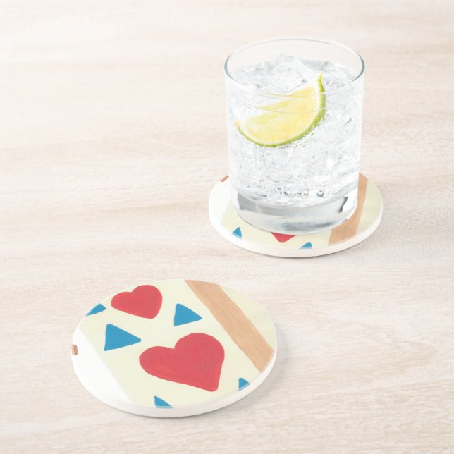 Dessous De Verre En Grès Piste d'amour   Coaster en pierre (Côté)