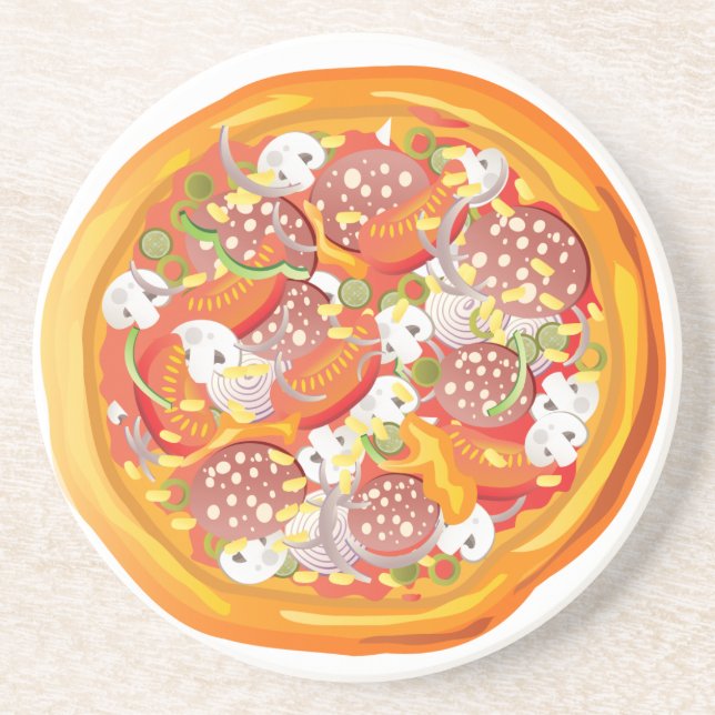 Dessous De Verre En Grès Pizza (Devant)