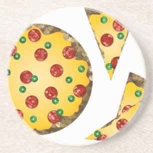 Dessous De Verre En Grès pizza à paillettes